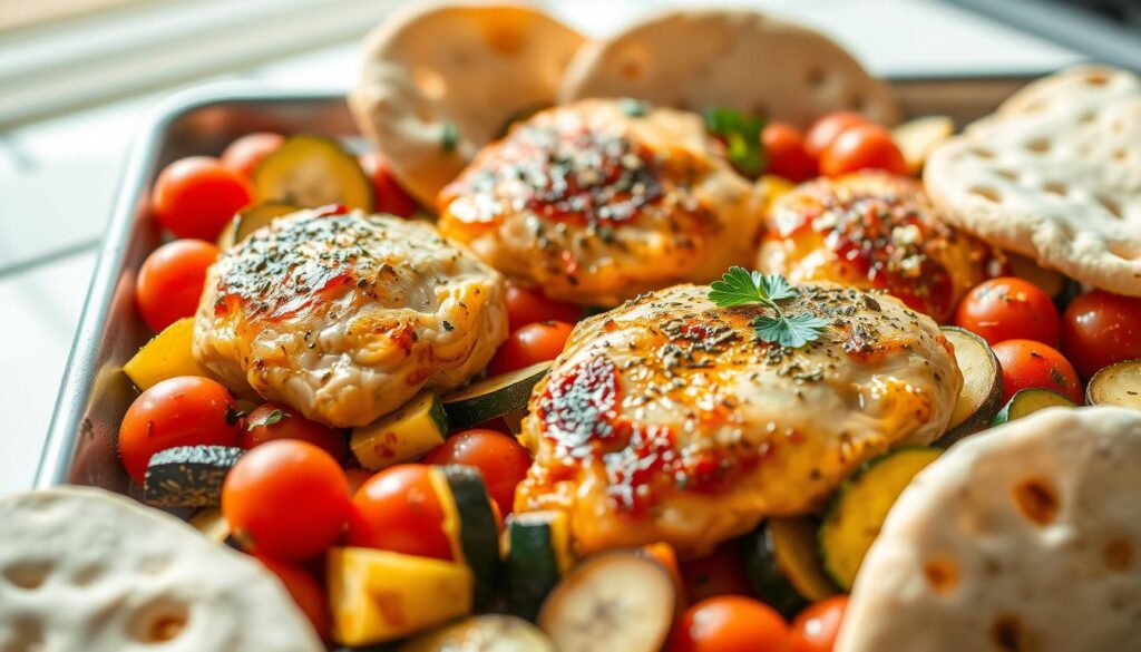 Mediterranean chicken recipes sheet pan meal