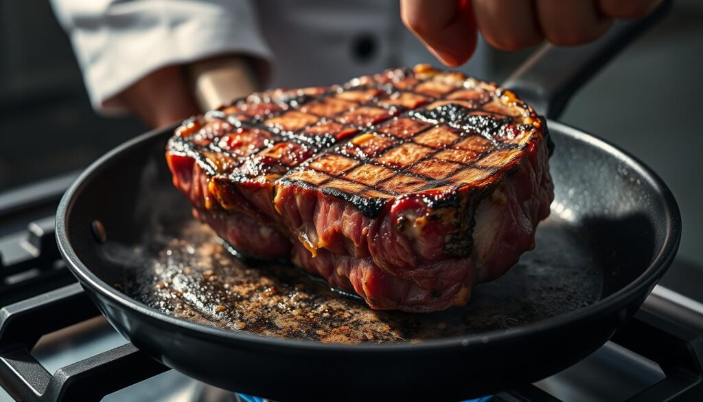 Pan-searing steak technique Pan-searing steak technique